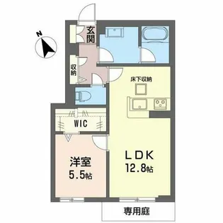 シャーメゾン岡田ハイテール【1階】の間取り