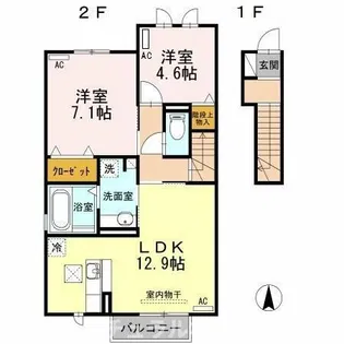 セゾン藏【2階】の間取り
