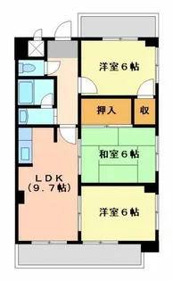 セカンドタウン【3D号室】の間取り