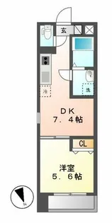 プラージュ大曽根【1階】の間取り