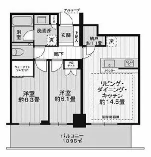 グランドメゾン新梅田タワー【13階】の間取り
