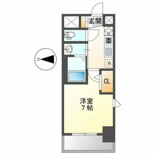 エステムコート名古屋新栄Ⅱアリーナ【13階】の間取り