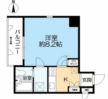 コスモフォーラム四条【8階】の間取り