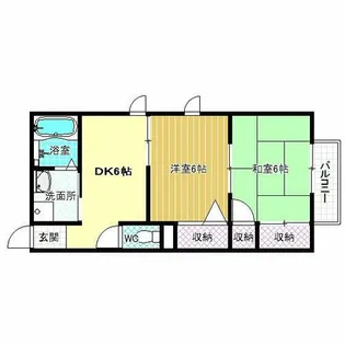 2DKの間取り画像