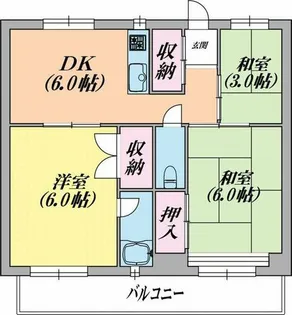 ビレッジハウス鈴蘭台4号棟【1階】の間取り