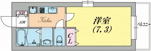 コンフォートカナヤ【2階】の間取り