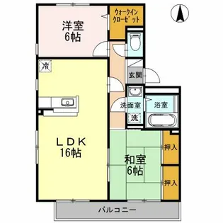 パティール西小森野 C棟【308号室】の間取り