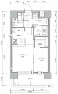 ネストピア大濠公園駅前Ⅱ【9階】の間取り