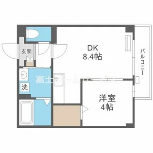 GARDENIA天王寺南【2階】の間取り