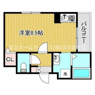 プライムタワー阿倍野40【6階】の間取り