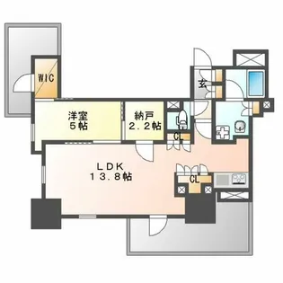 プラウドタワー名駅【15階】の間取り