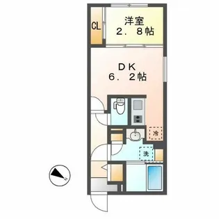リーデンス今池【506号室】の間取り