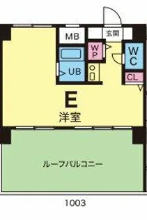 YKハイツ松の内【1003号室】の間取り