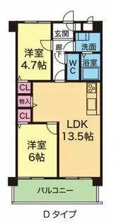 YKハイツ宮の上【5階】の間取り