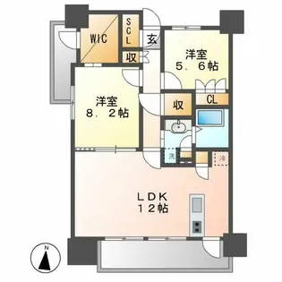 アンアージュ白壁【3階】の間取り