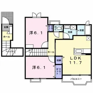 フォレスト・ケイ弐番館【2階】の間取り