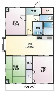 サンミレイ【303号室】の間取り