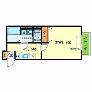 三洋北町ハイツ【1階】の間取り