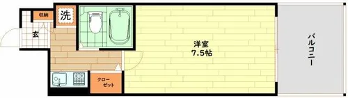 大阪府大阪市中央区谷町3丁目【マンション】の間取り