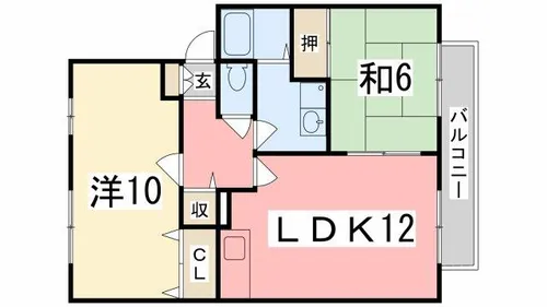 サンパティック田寺 A棟【203号室】の間取り