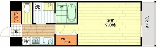 レジュールアッシュ塚本レジデンス【9階】の間取り