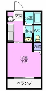 コーポ山本【B-1号室】の間取り