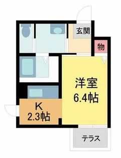 ビエント梅ノ木【102号室】の間取り