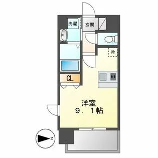 プレサンス金山グリーンパークス【606号室】の間取り