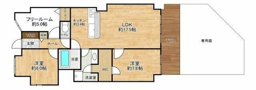 パレシェール千里山西【1階】の間取り