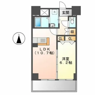 プランドールナカムラ【8階】の間取り
