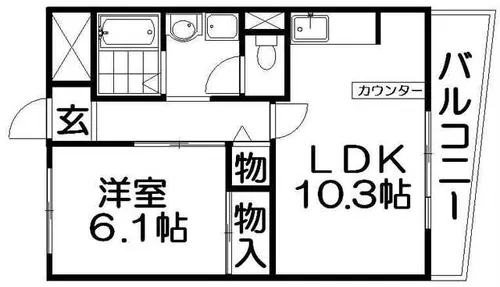豊栄マンション【5階】の間取り
