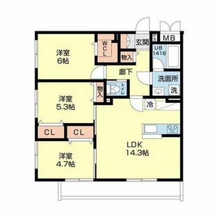 ブルシア【2階】の間取り