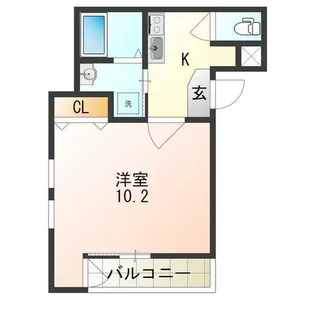 フジパレス粉浜Ⅱ番館【2階】の間取り