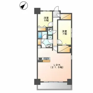 ロイヤルパークス千種【222号室】の間取り