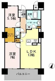 ロイヤルパークスERささしま SOUTH【14階】の間取り
