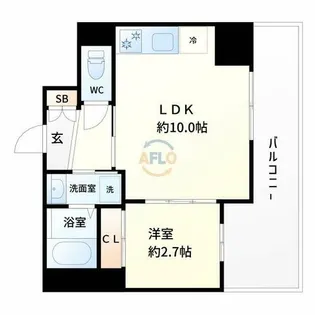 アドバンス江坂ラシュレ【3階】の間取り