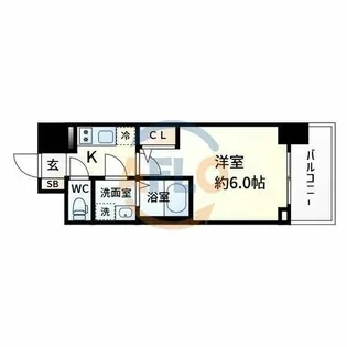 エスリードレジデンス大阪グランノースⅡ【5階】の間取り