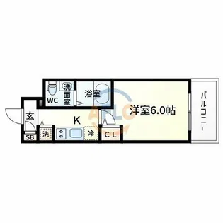 エスリード江坂広芝町【9階】の間取り