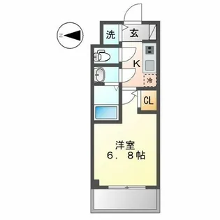 オーキッドレジデンス鶴舞(旧エスレジデンス鶴舞)【1203号室】の間取り