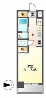 セレニティー名駅【10階】の間取り