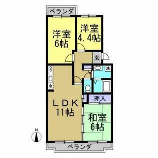 エステイタスTOー1【2階】の間取り