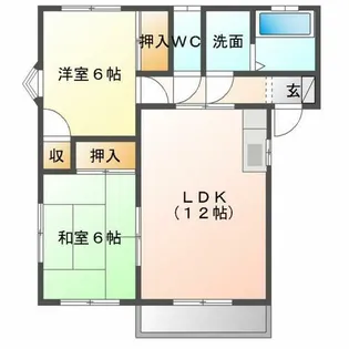 ドリームコーポイン山下【204号室】の間取り
