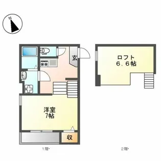 ハーモニーテラス柳堀【1階】の間取り