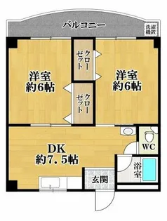 高鷲マンション巽【1階】の間取り