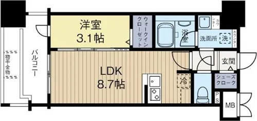 福岡県福岡市東区千早4丁目【マンション】の間取り