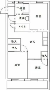 ハイツ稲沢H棟【4階】の間取り