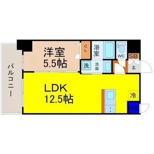 プレサンス新栄アーバンフロー【8階】の間取り