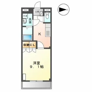 エルヴェ東小向Ⅱ【2階】の間取り