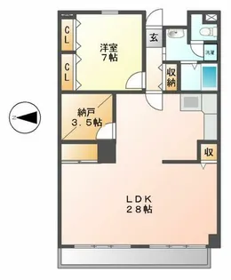 アーバンドエル新栄【3階】の間取り