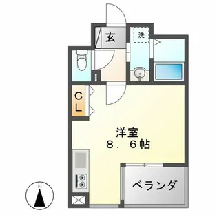 CITY SPIRE 名古屋大須【502号室】の間取り